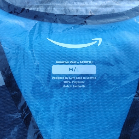 Amazon Flex DSP Unisex Delivery Driver Safety Reflective Full Zip Vest Size M/L - Picture 2 of 4